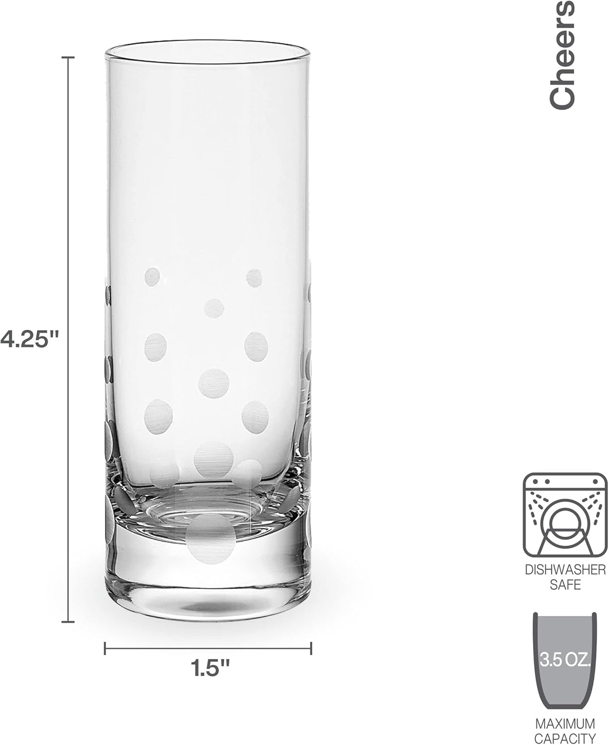 Juego de 6 Vasos de Chupito Mikasa Cheers, 103 Mililitros - Imagen 2